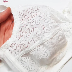 سوتین زنانه لین مدل گیپور بدون فنر سفید کد 4680-406