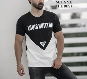 تیشرت مردانه loius vuitton لوییس ویتون رنگ مشکی سفید