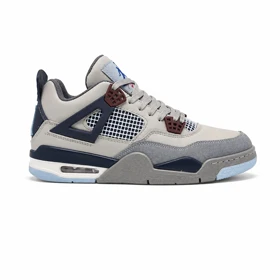 کفش و کتانی مردانه ساق‌دار مدل جردن NIKE AIR JORDAN 4 رنگ طوسی کد 2726