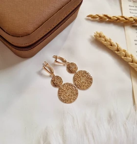 گوشواره ورساچه طرح طلا ژوپینگ