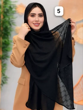 3275-شال حریر ریحان (ایراددار)