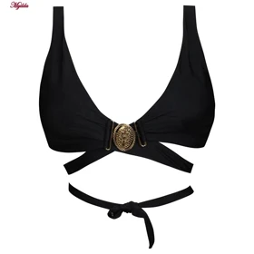 مایو زنانه مدل سگک دار مشکی کد 4996