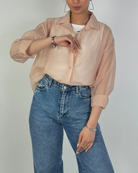 شومیز شیشه ای با تاپ کد 500505