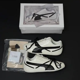 کتانی پوما اسپیدکت پریمیوم ایکس روز سفید مشکی Puma Speedcat Premium X Rose White Black