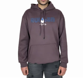 هودی بادمجانی اسپرت کلاهدار مردانه مدل RULGEN - جنس دورس توکرکی (گرم)