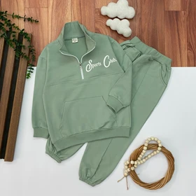 ست نیم زیپ و شلوار بچه گانه