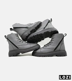 نیم بوت چرمی مردانه طوسی Timberland