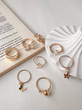 انگشتر پکی پروانه جواهری ring pack