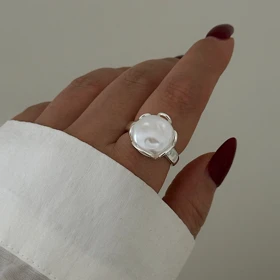 انگشتر زنانه مینیمال مرواریدی کد 839