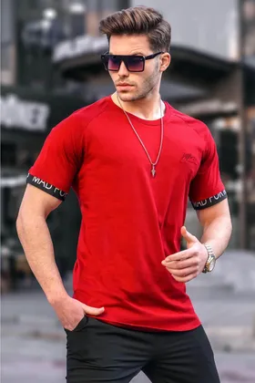 تیشرت مردانه Claret Red Basic 5848