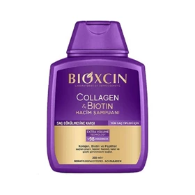 شامپو ضد ریزش و حجم‌دهنده مو بیوکسین Bioxcin مدل Collagen & Biotin
