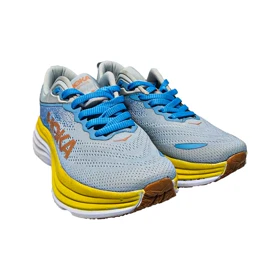 کتانی هوکا وان باندی 8 آبی زرد hoka one bondi 8