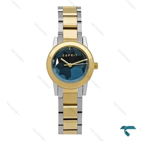 ساعت اسپریت زنانه دورنگ طلایی صفحه یاقوت کبود Esprit-8214-L
