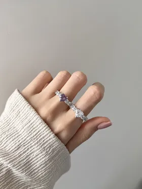انگشتر قلب جواهری