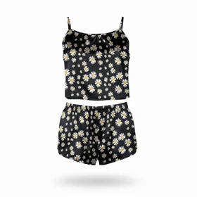 ست تاپ و شلوارک طرح گل 227