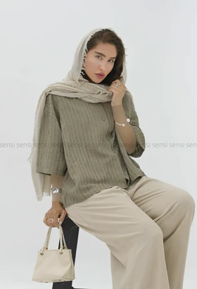 شومیز پری راه راه ابریشم