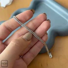 دستبند نقره مردانه دوبل کد 0353230