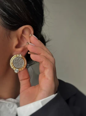 گوشواره سکه‌ای شعر بی همگان به سر شود در 5 طرح