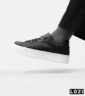 کفش کژوال مردانه چرمی مشکی سفید ZARA