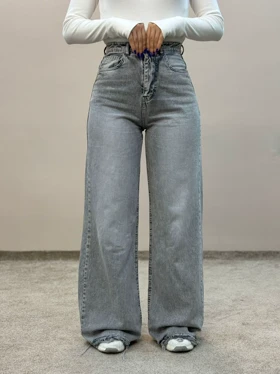 شلوار نیمبگ جین آبی سنگشور ام کی