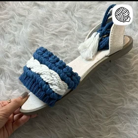 صندل مکرومه بافی مدل ساحل