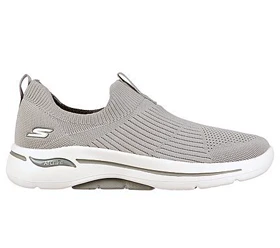 کفش کتانی طبی اسکیچرز جورابی طوسی skechers