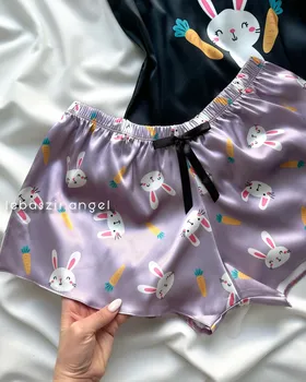 تاپ و شلوارک ساتن