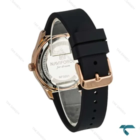 ساعت ناوی فورس NF5051 زنانه مشکی صفحه طرح گل NaviForce-7681-L