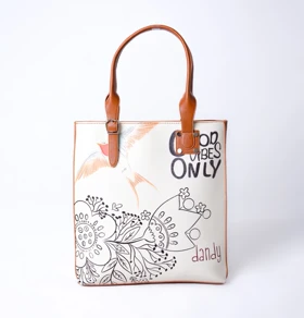 کیف رودوشی دندی طرح Good vibes