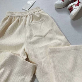 شلوار بگ دخترانه مخمل طرحدارلاینردار اورجینال