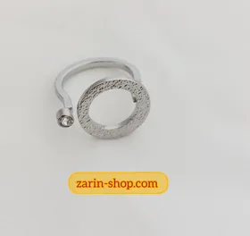 انگشتر زنانه استیل نگین‌دار