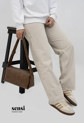 شلوار جین راسته half bag پشت کش