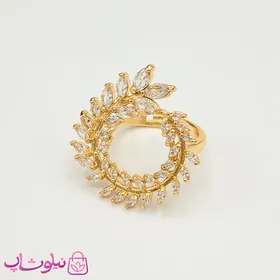 انگشتر زنانه YSX مجلسی نگین‌دار طلایی