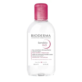 میسلارواتر پاک کننده آرایش صورتی بایودرما 250 میل مخصوص پوست حساس مدل Sensibio H2O