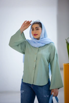 مانتو بابوس پیراهنی استین کلوش