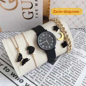 ست ساعت دستبند گردنبند زنانه با اشانتیون 230280360