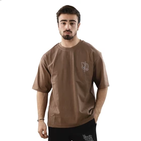 تیشرت باکسی اسپرت ایران مدل My Soul-4M1298 قهوه ای