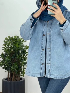 کت جین گلدوزی باران(ایراد دار)