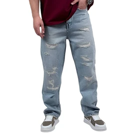 شلوار جین بگ مردانه آبی کد 6