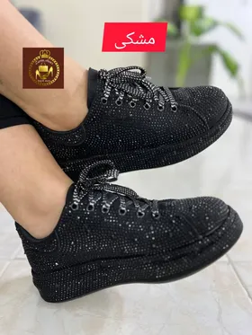 ونس کتانی زنانه نگینی مجلسی
