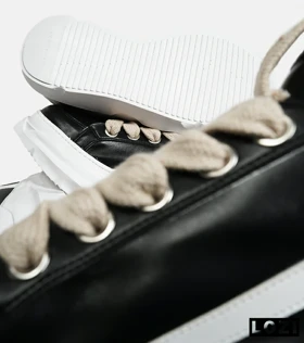 کفش کتانی مردانه مشکی سفید Rick Owens