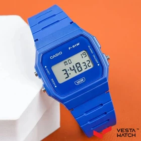 ساعت مچی مردانه و زنانه کاسیو CASIO مدل F-91WB-2A1DF