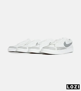 کفش نایک مردانه و زنانه سفید طوسی Nike Blazer Low 77