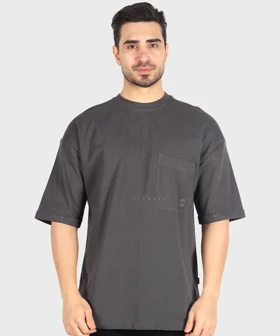 تیشرت باکسی مردانه ساده و تک جیب 1721