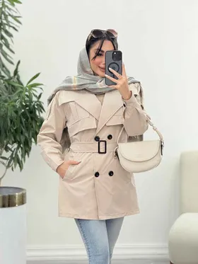 بارانی دو تکه جیب پیله