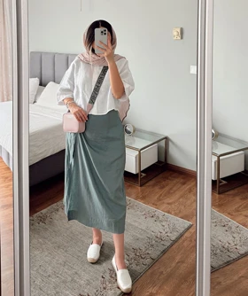 پیراهن لینن سبز DR513