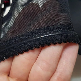 سوتین زنانه لین مدل کاپ‌دار فنردار مشکی کد 4680-702