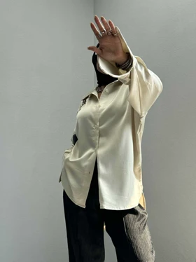 شومیز ساده آستین 2 دکمه