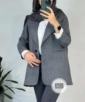 تونیک مانتویی لینن سفید 2