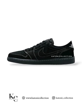 نایک ایر جردن وان تراویس اسکات بلک فانتوم nike Air jordan 1 Travis Scott black phantom